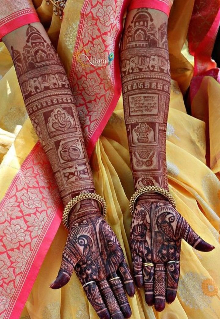 Full Hand Traditional Bridal Mehndi Designs